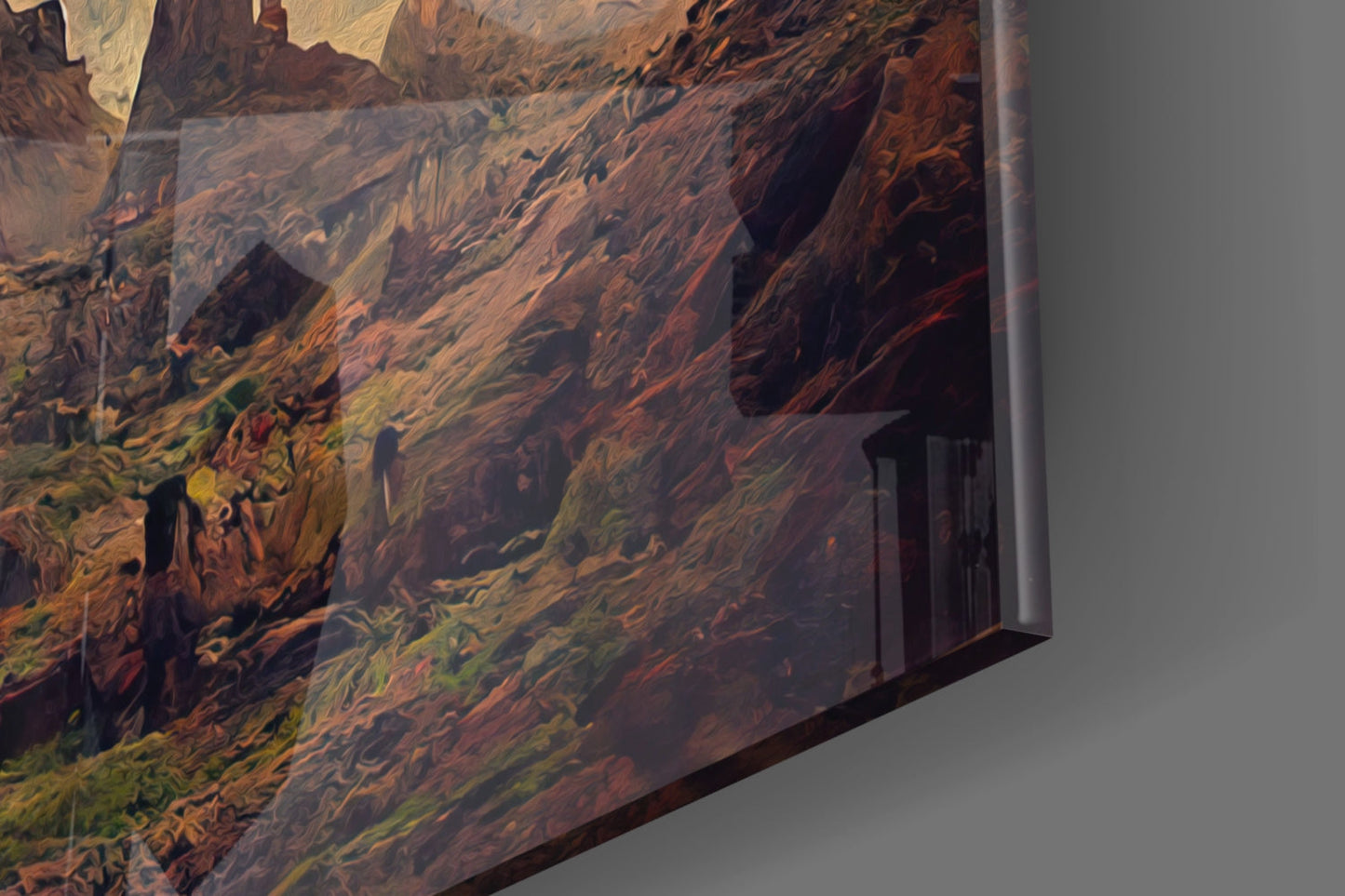 Road to the End Glass Wall Art