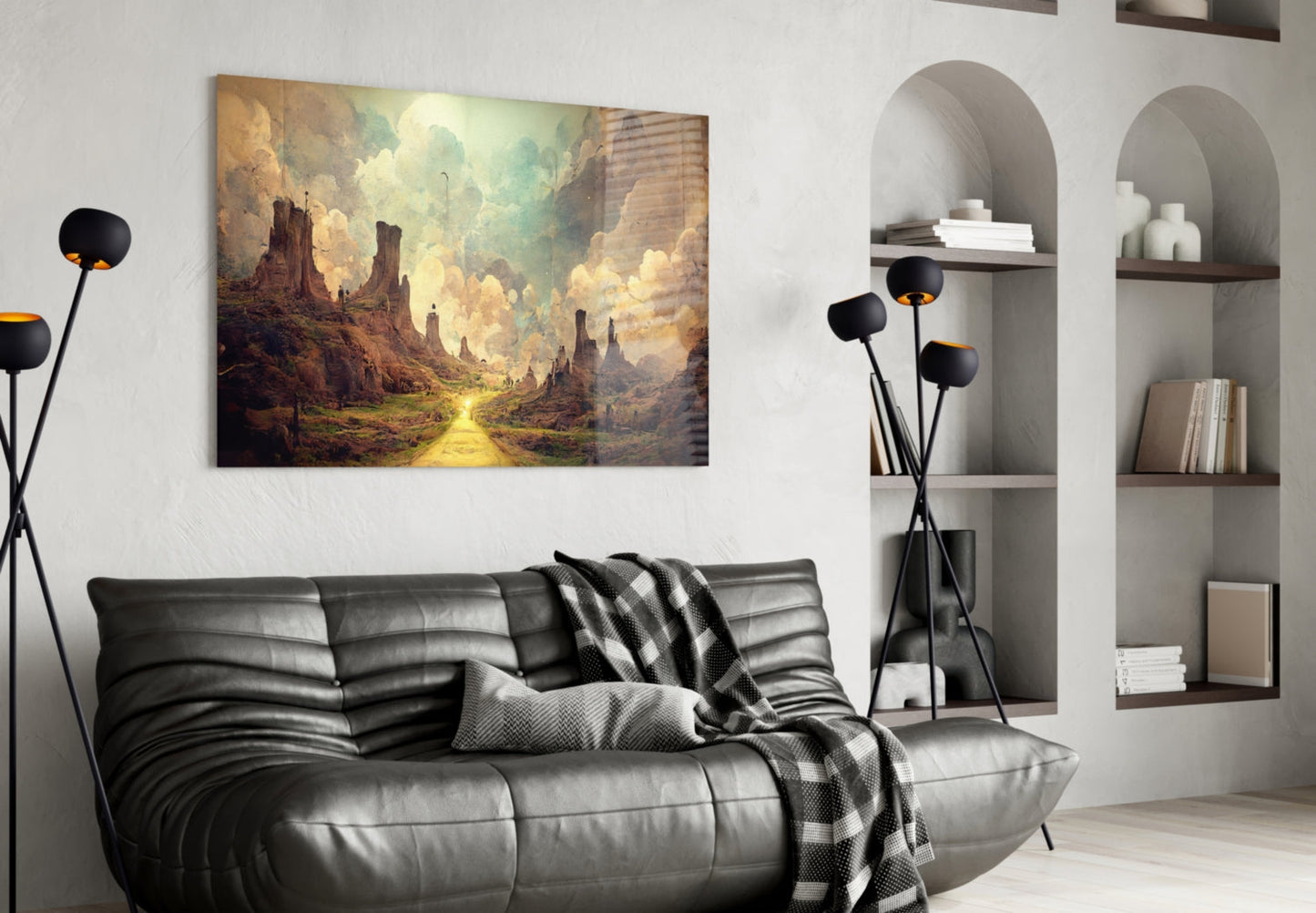 Road to the End Glass Wall Art