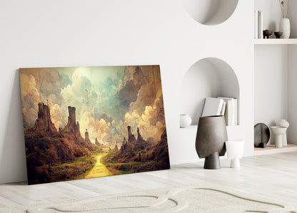 Road to the End Glass Wall Art