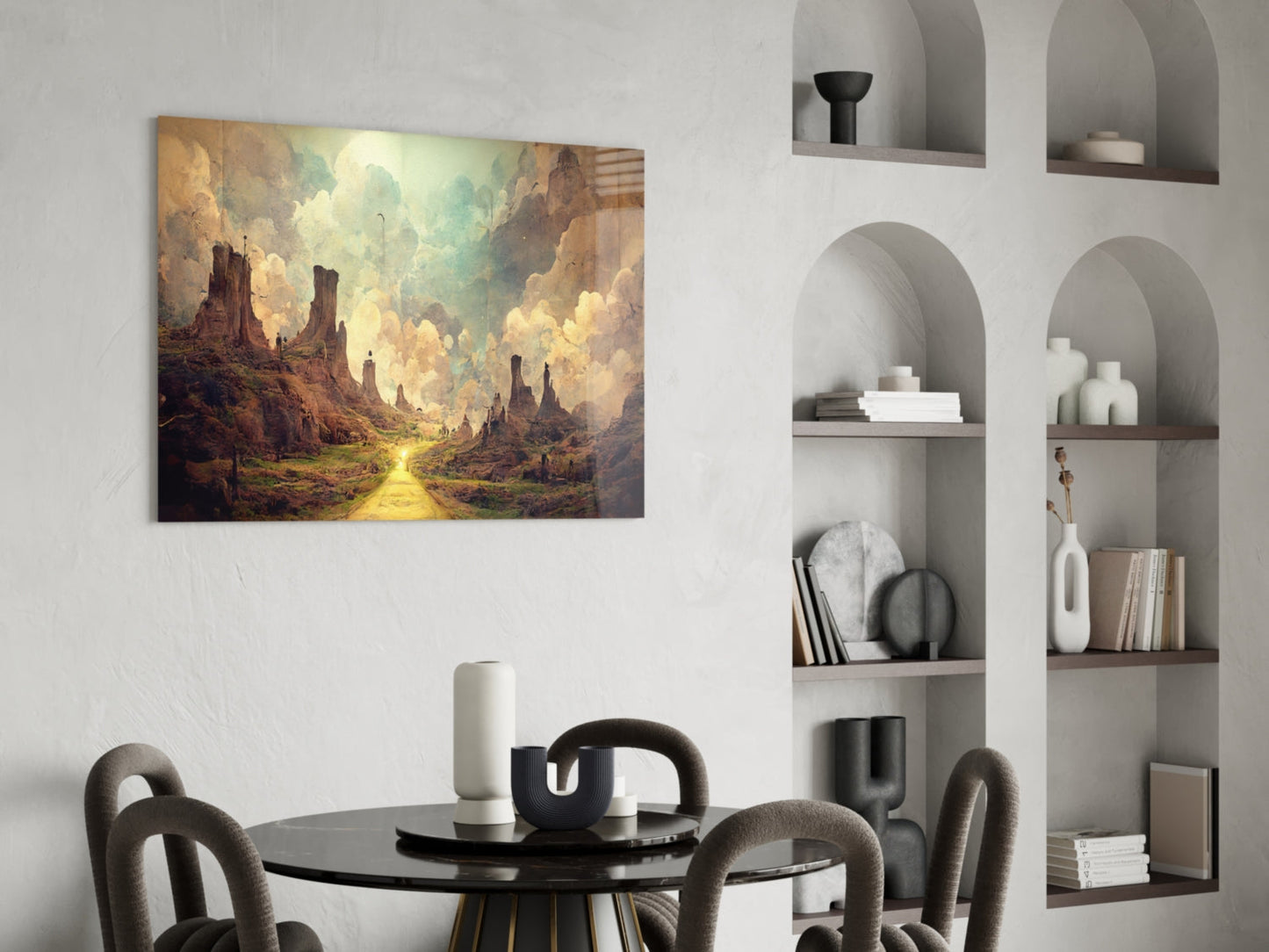 Road to the End Glass Wall Art