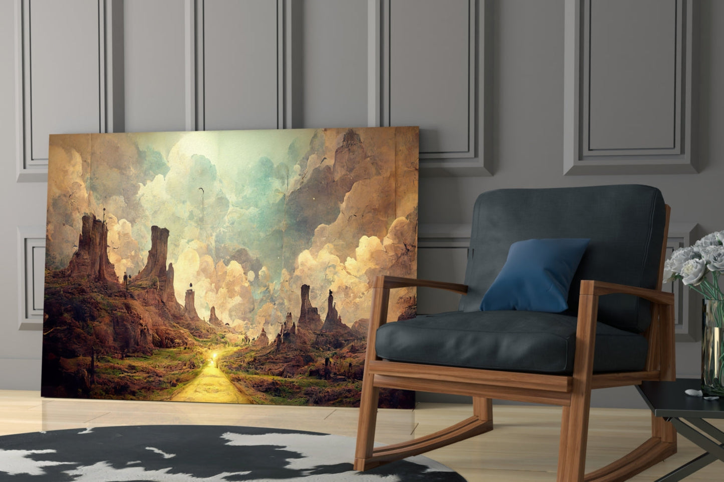 Road to the End Glass Wall Art