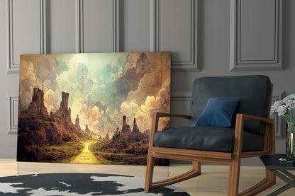 Road to the End Glass Wall Art