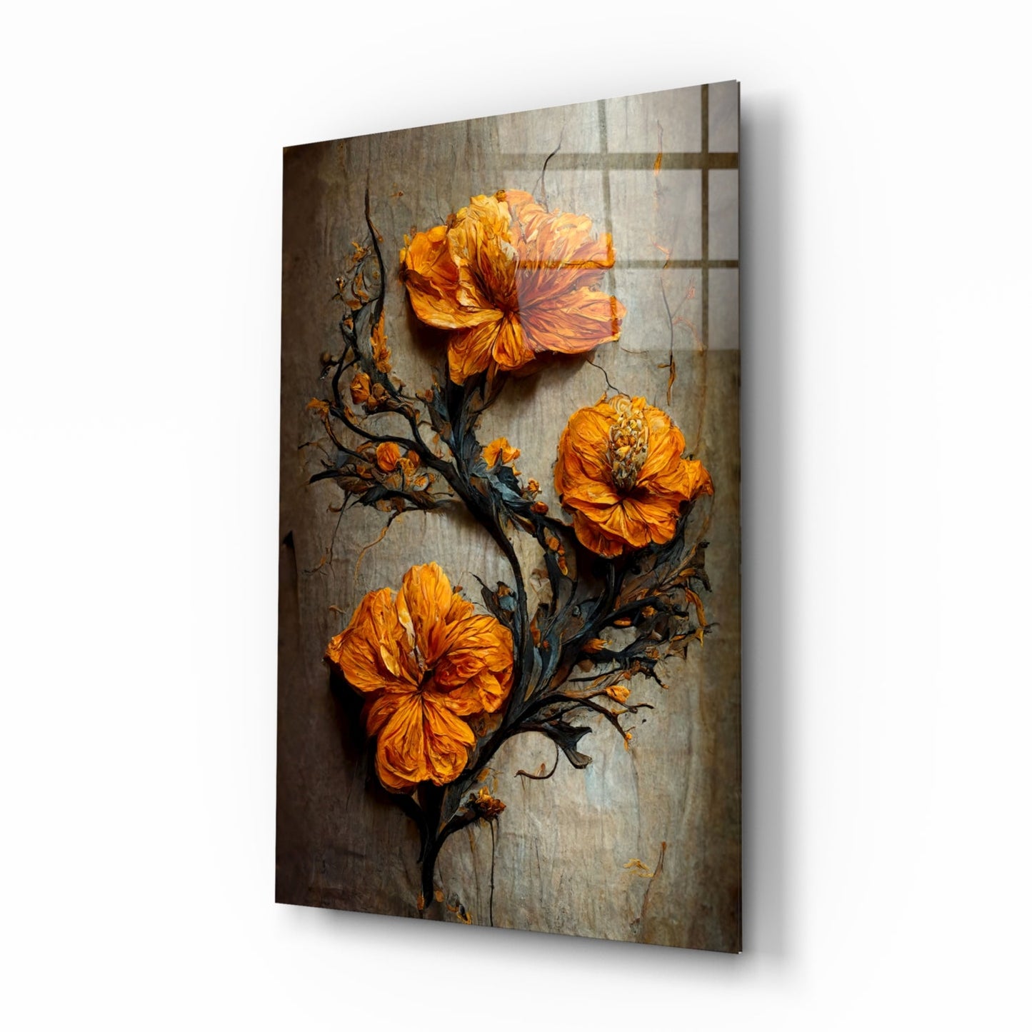 Timeless Flowers Glass Wall Art