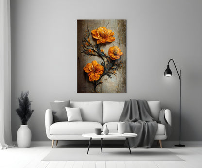 Timeless Flowers Glass Wall Art