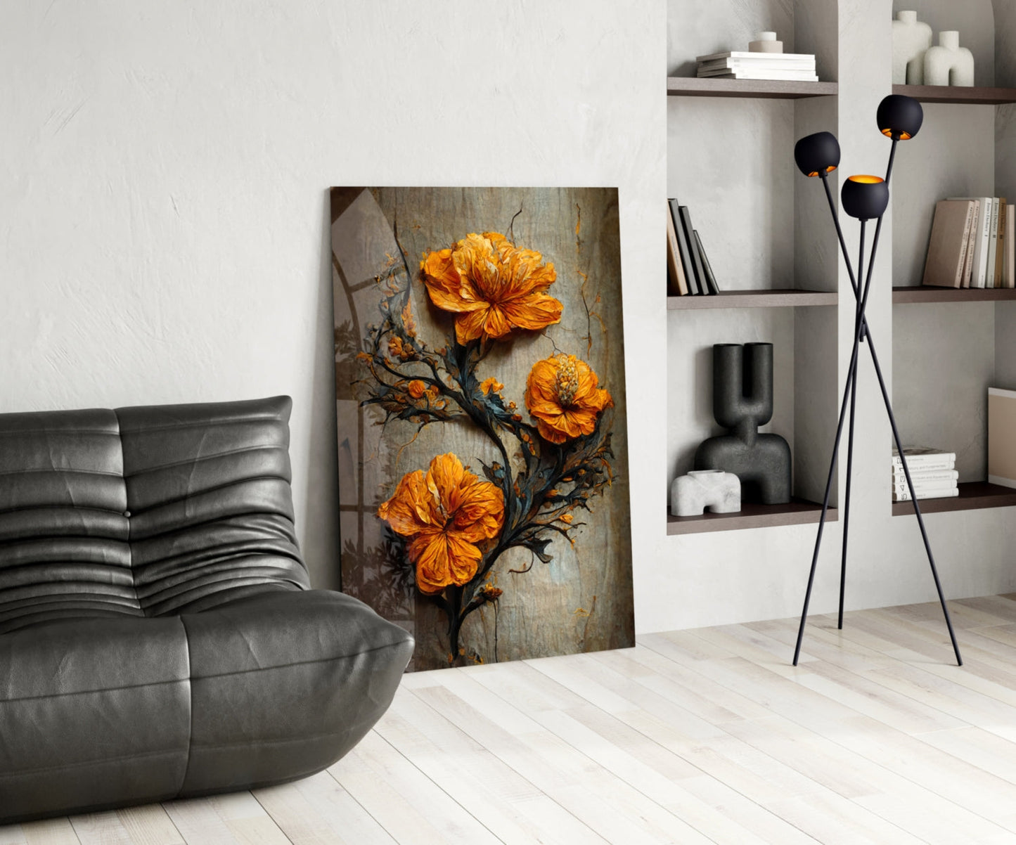 Timeless Flowers Glass Wall Art