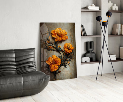 Timeless Flowers Glass Wall Art