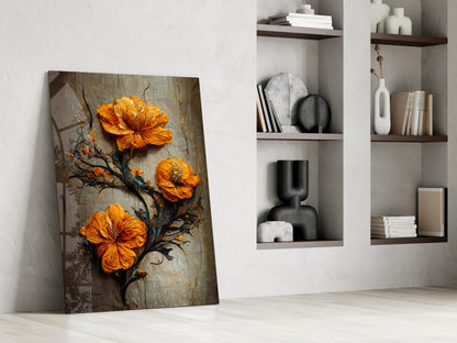 Timeless Flowers Glass Wall Art