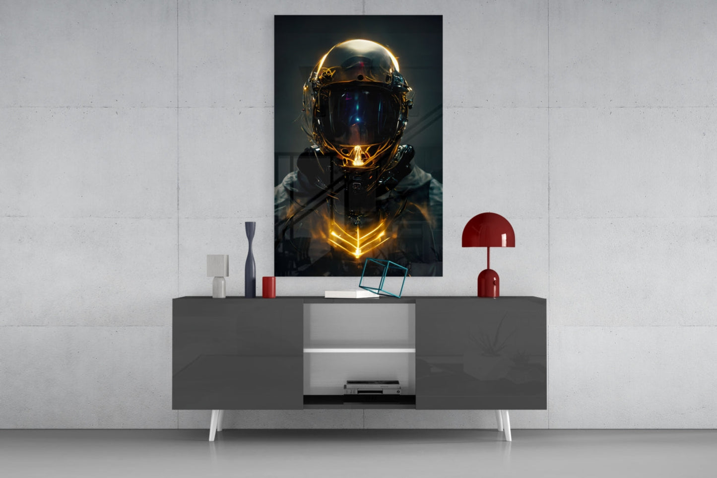 Back to the Space Glass Wall Art