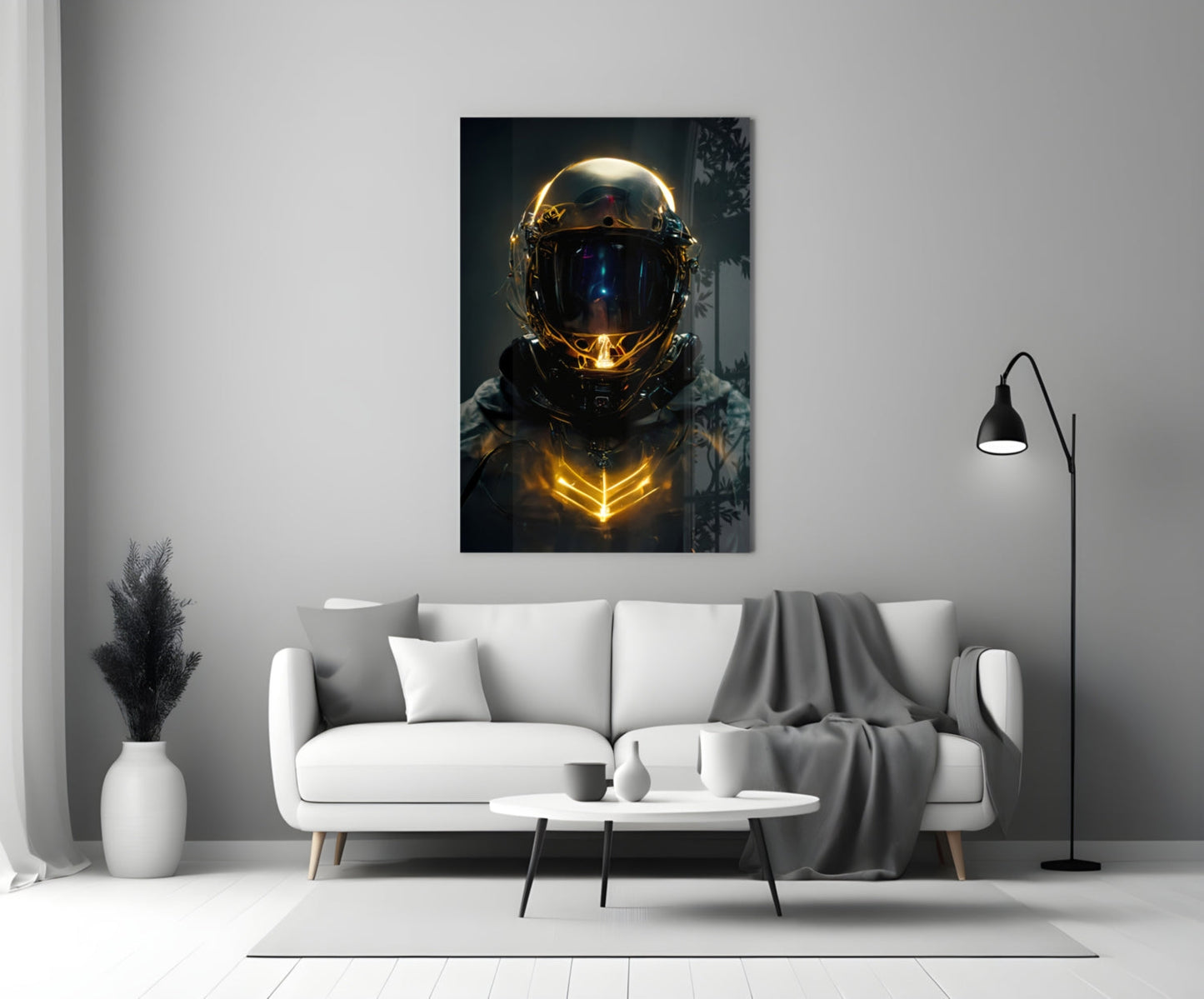Back to the Space Glass Wall Art