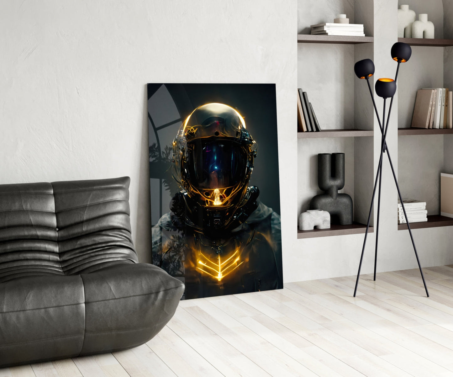 Back to the Space Glass Wall Art