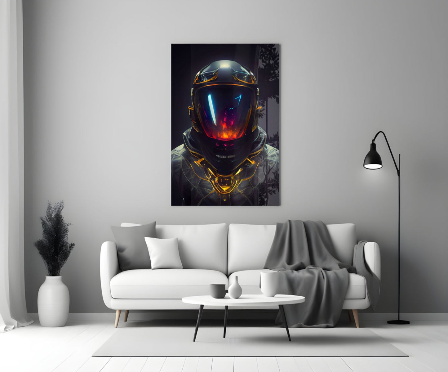 Back to the Space Glass Wall Art