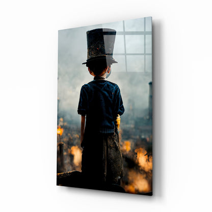 Burning the Past Glass Wall Art