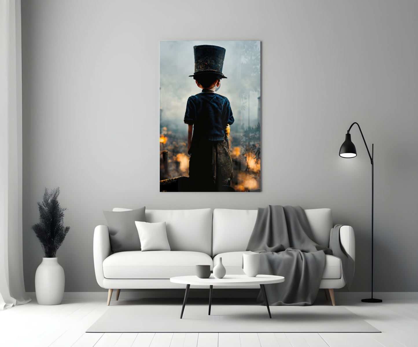 Burning the Past Glass Wall Art