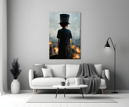 Burning the Past Glass Wall Art