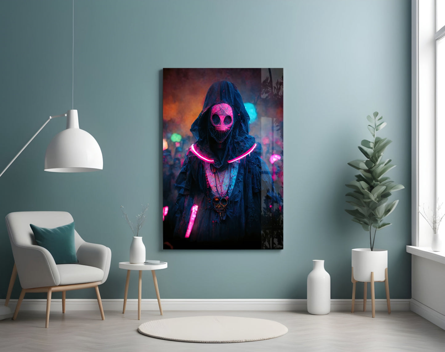 Shaman of the New World Glass Wall Art