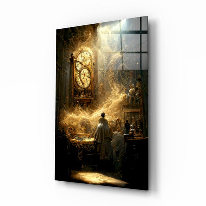 Time Flow Glass Wall Art