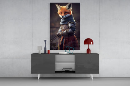 The Fox Glass Wall Art