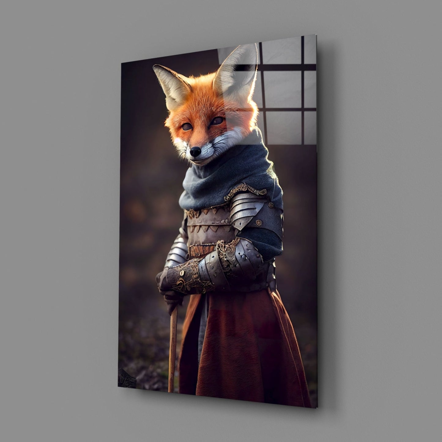 The Fox Glass Wall Art