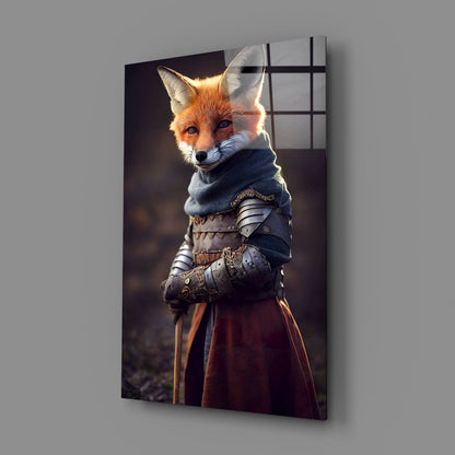 The Fox Glass Wall Art
