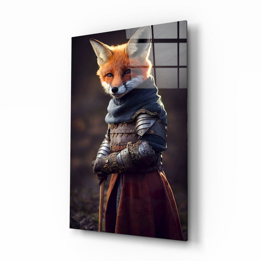 The Fox Glass Wall Art