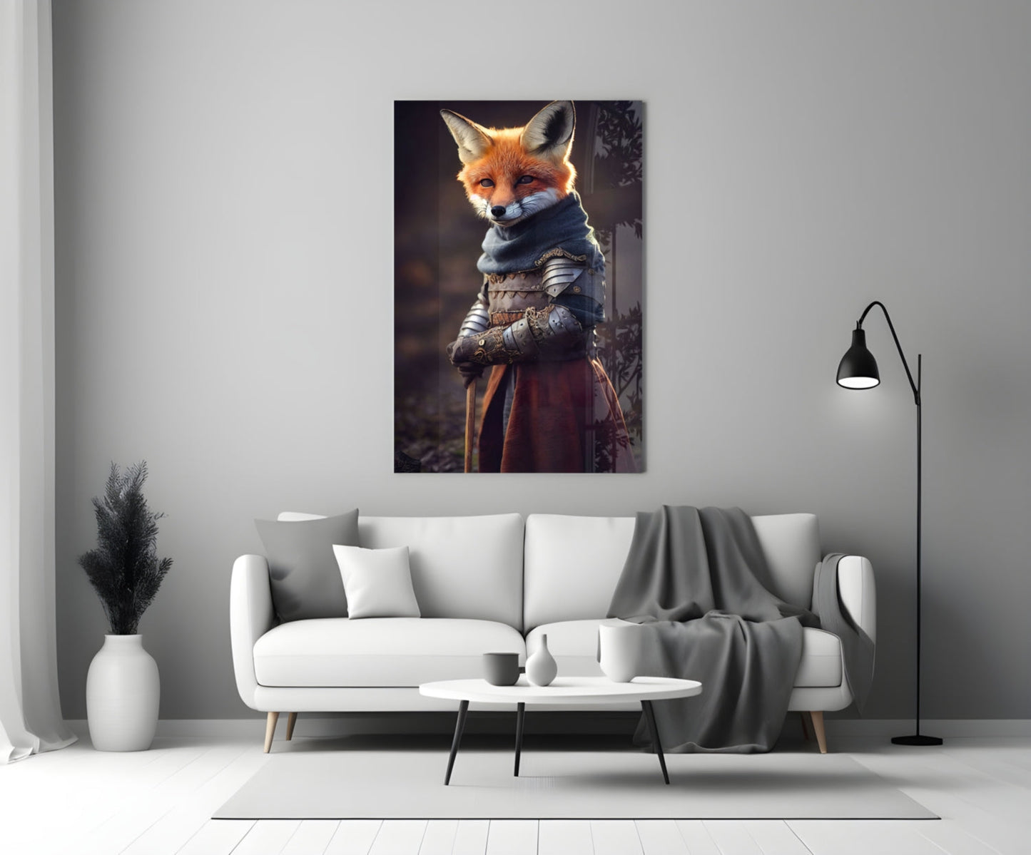The Fox Glass Wall Art