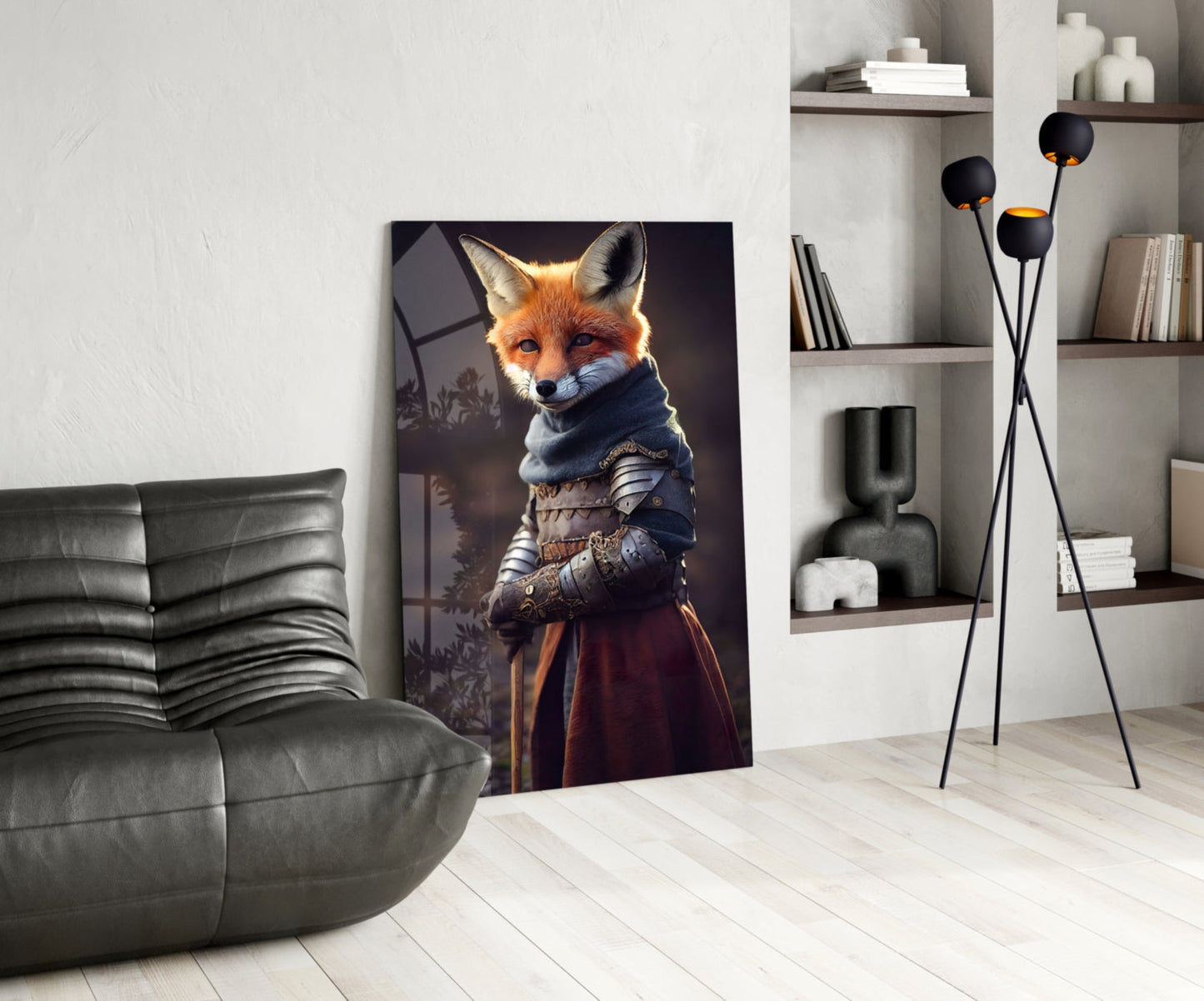 The Fox Glass Wall Art