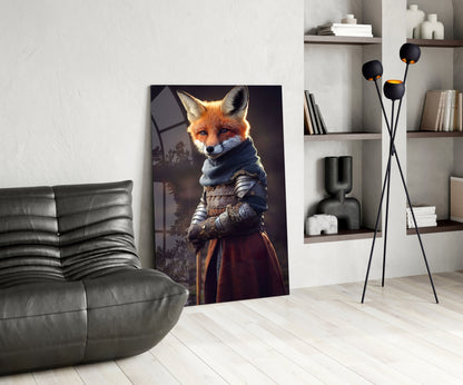 The Fox Glass Wall Art