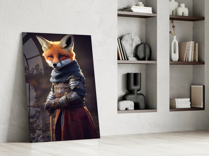 The Fox Glass Wall Art
