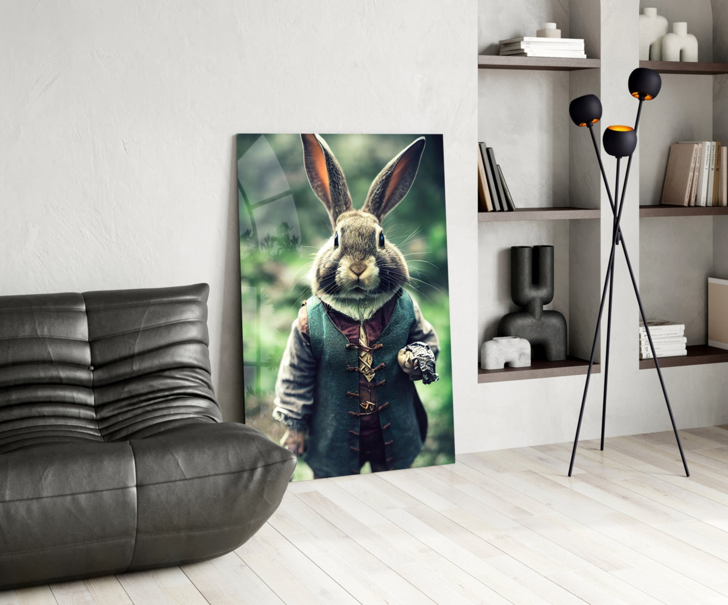 The Rabbit Glass Wall Art