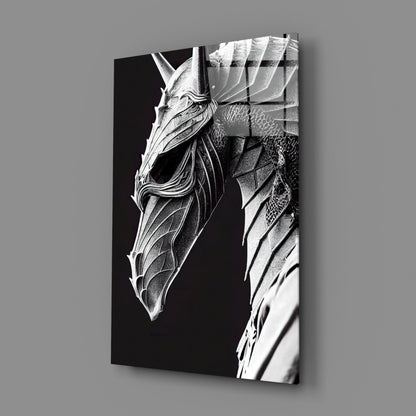 Iron Dragon Glass Wall Art