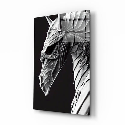 Iron Dragon Glass Wall Art