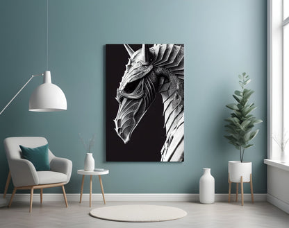 Iron Dragon Glass Wall Art