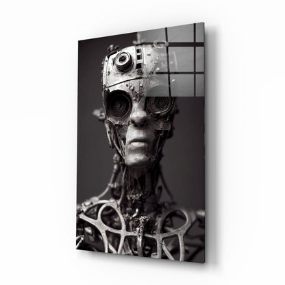 Future Human Glass Wall Art
