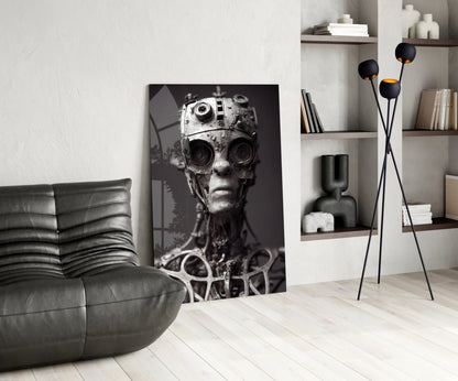 Future Human Glass Wall Art
