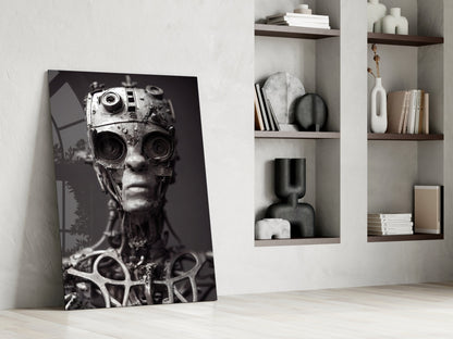 Future Human Glass Wall Art