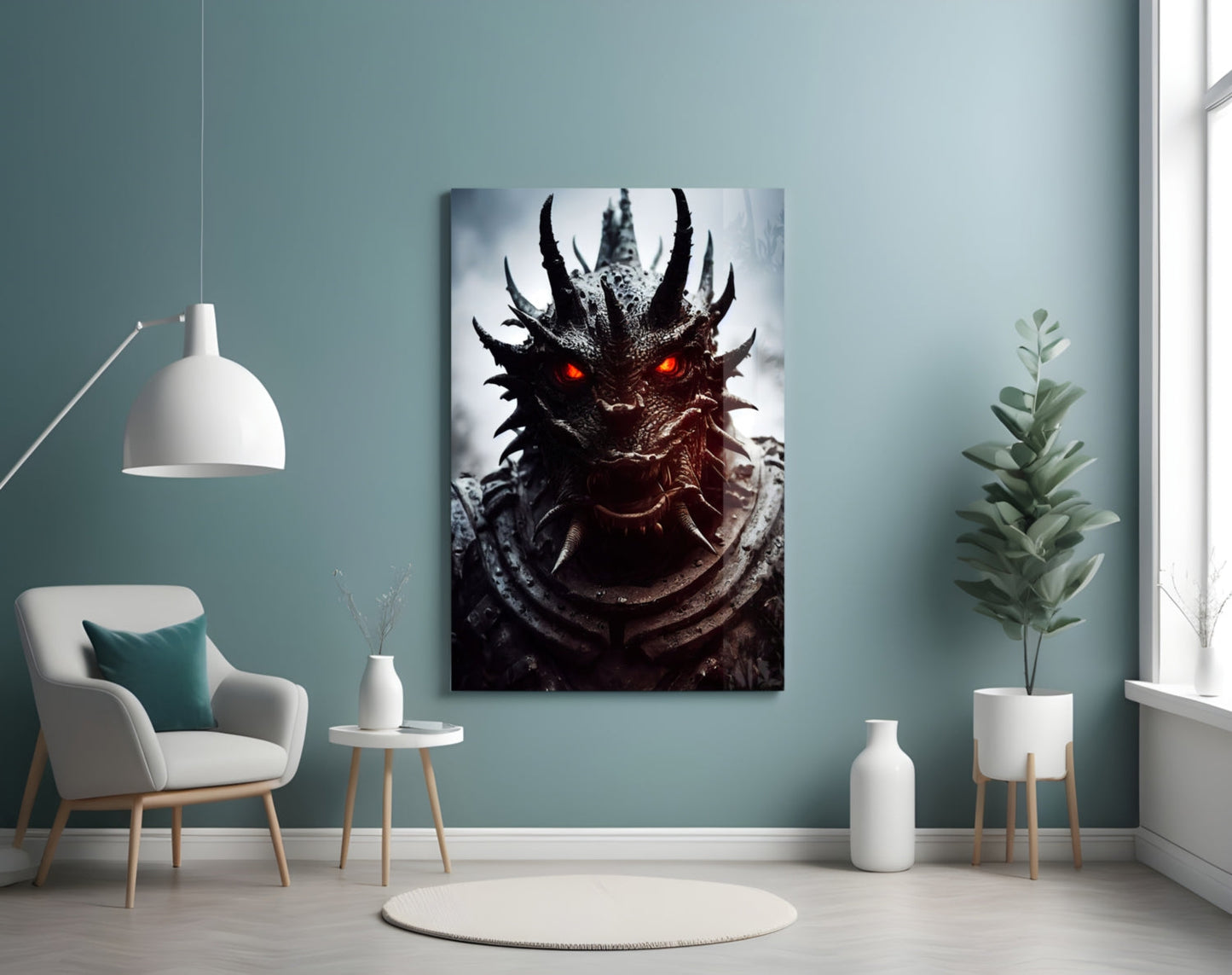 The Beast Glass Wall Art