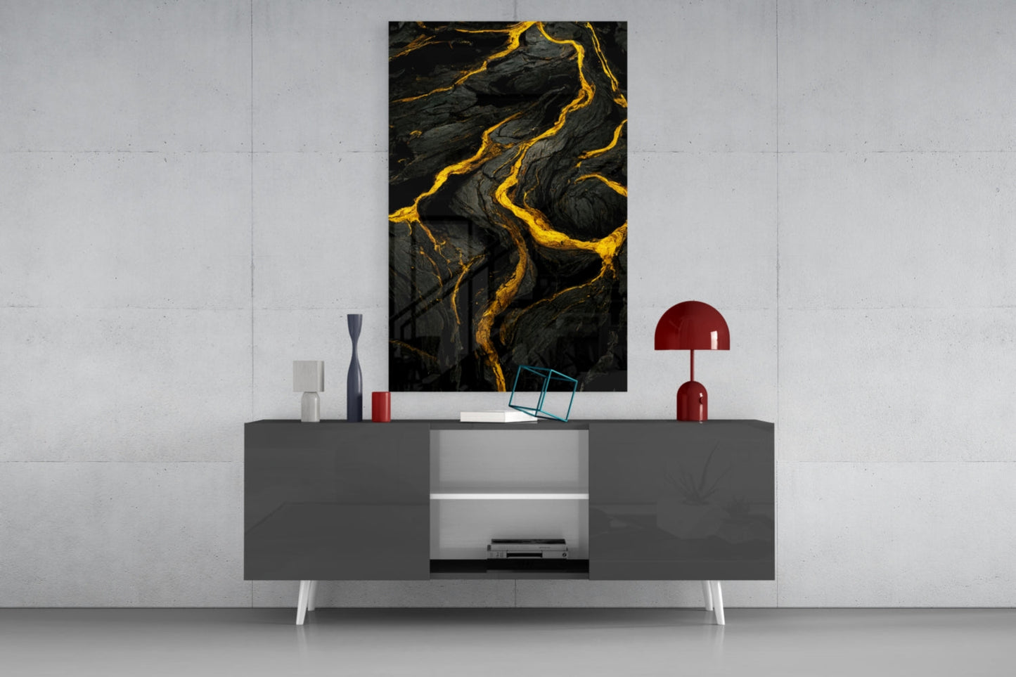 Slit Glass Wall Art