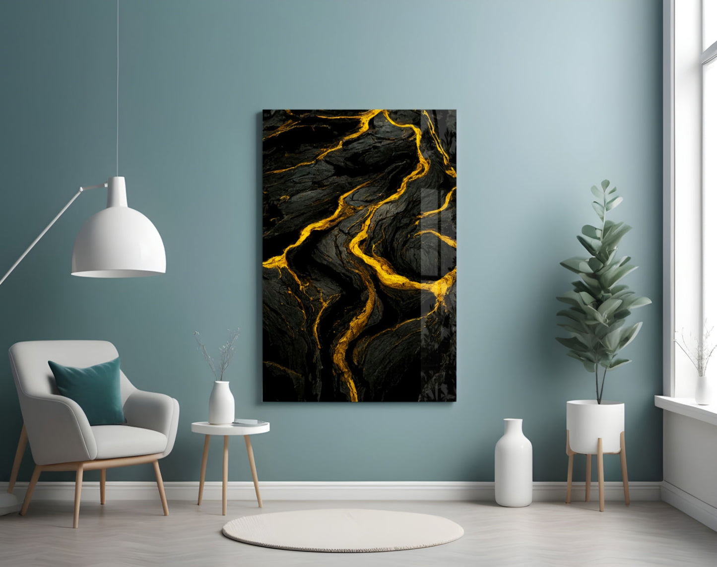 Slit Glass Wall Art