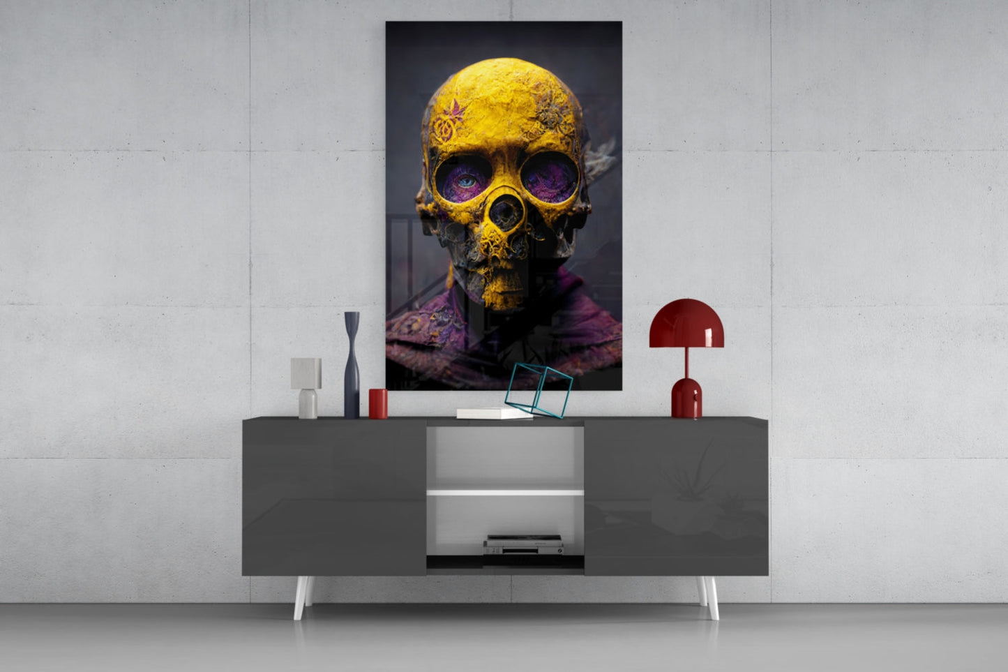 Skull Glass Wall Art