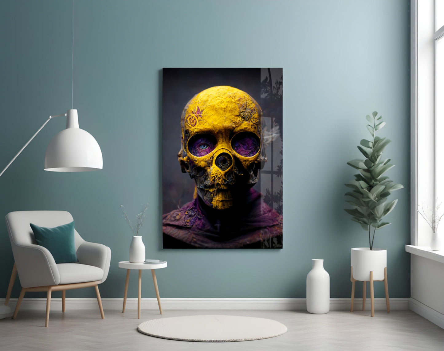 Skull Glass Wall Art
