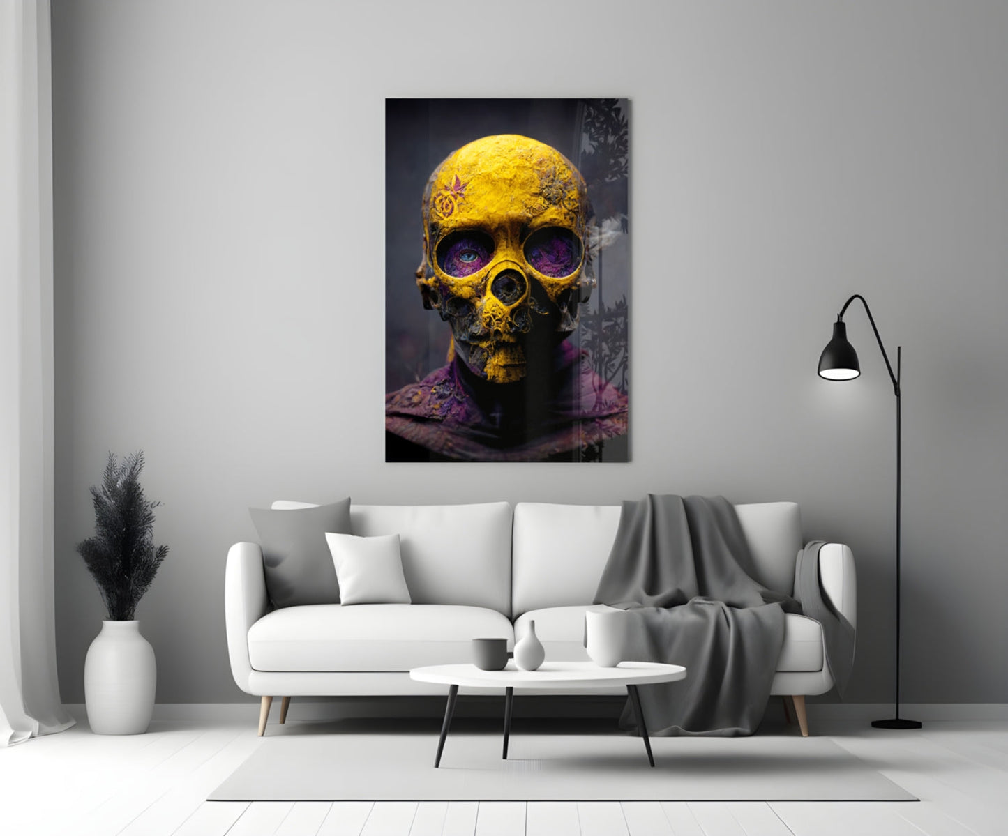 Skull Glass Wall Art