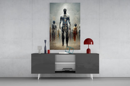 Fighters of the New Age Glass Wall Art