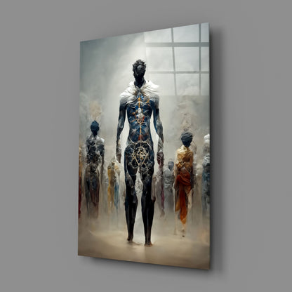 Fighters of the New Age Glass Wall Art