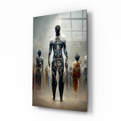 Fighters of the New Age Glass Wall Art
