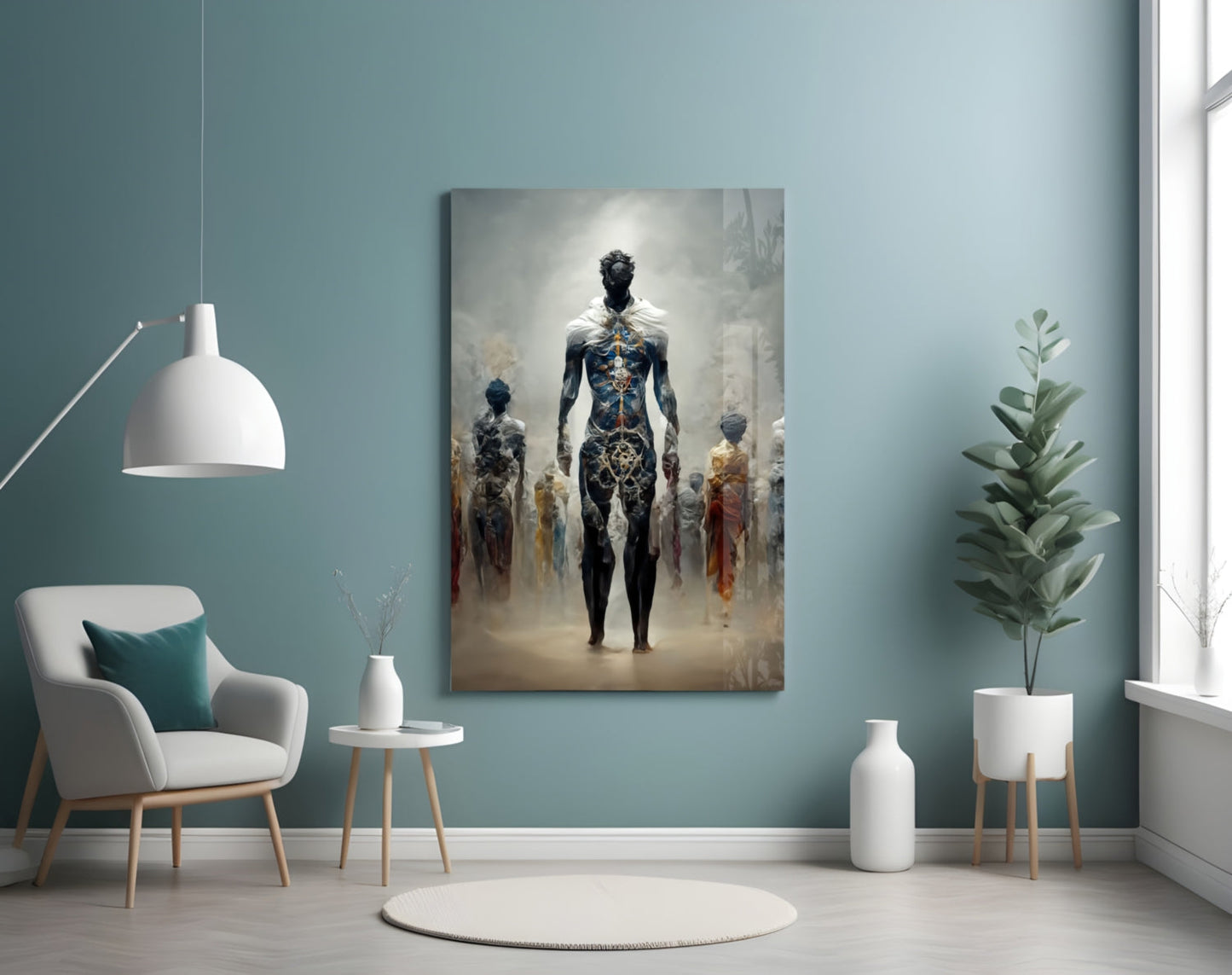 Fighters of the New Age Glass Wall Art