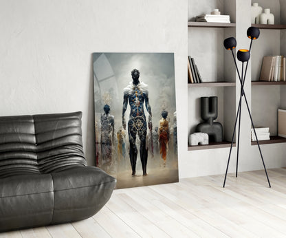 Fighters of the New Age Glass Wall Art