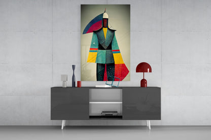 Colored Man Glass Wall Art