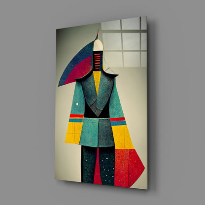 Colored Man Glass Wall Art