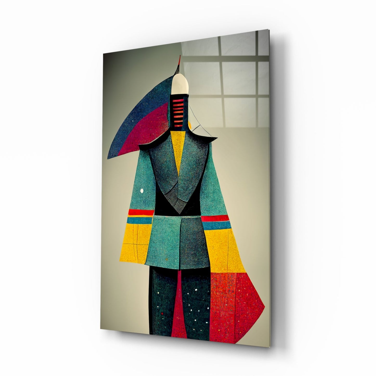 Colored Man Glass Wall Art