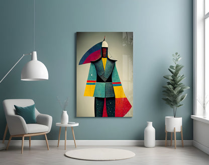 Colored Man Glass Wall Art